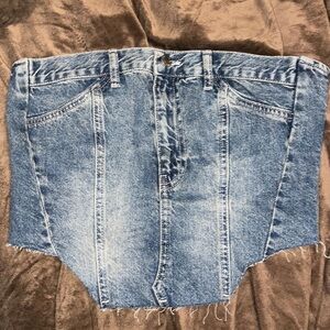 NWT denim corset top